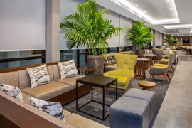Wyndham Garden Ft Lauderdale Airport & Cruise Port - Relax with travel companions in the hotel lobby. 