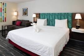 Hampton Inn Greensboro Airport - The standard room with a king size bed and a full size sleeper sofa.