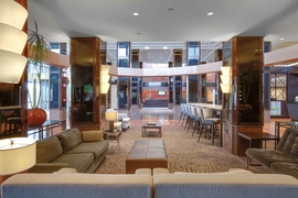 Hilton Newark Airport - The lobby has a variety of seating to suit everyone. 