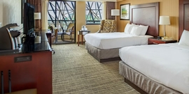 Crowne Plaza St. Louis Airport - The standard room with 2 double beds includes complimentary WiFi. 