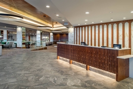 Hilton St. Louis Airport - Arrange transfers with the front desk upon arrival. 