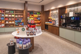 Hilton St. Louis Airport - Grabs snacks, drinks, and necessities from the hotel's lobby market. 