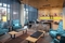 Aloft Baltimore Washington International Airport - The hotel's lobby is filled with seating and complete with a billiards table. 