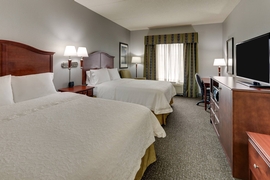 Hampton Inn & Suites Indianapolis Airport - The standard room with 2 queen beds includes complimentary WiFi. 