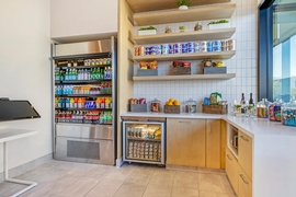 Cambria Hotel Burbank Airport - Utilize the hotel's self serve snack and drink area. 