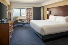 DoubleTree by Hilton San Francisco Airport - The standard king room with plush bedding.